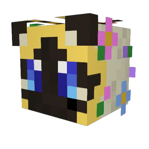 Viisrah Minecraft avatar head, 3D render