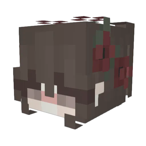 Viissy_deleted Minecraft avatar head, 3D render
