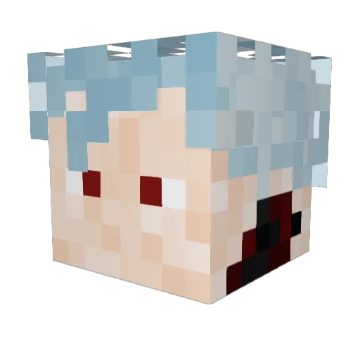 VikElz Minecraft avatar head, 3D render