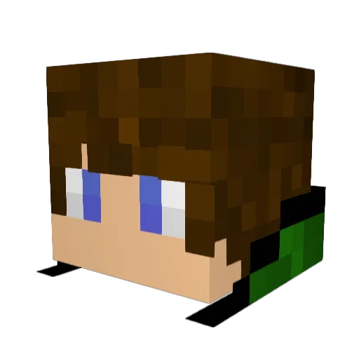 VikJ Minecraft avatar head, 3D render
