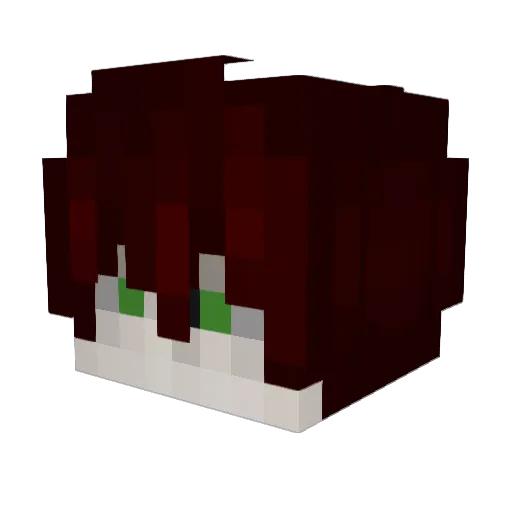 VikMal Minecraft avatar head, 3D render