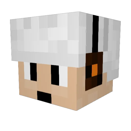 VikMazz Minecraft avatar head, 3D render
