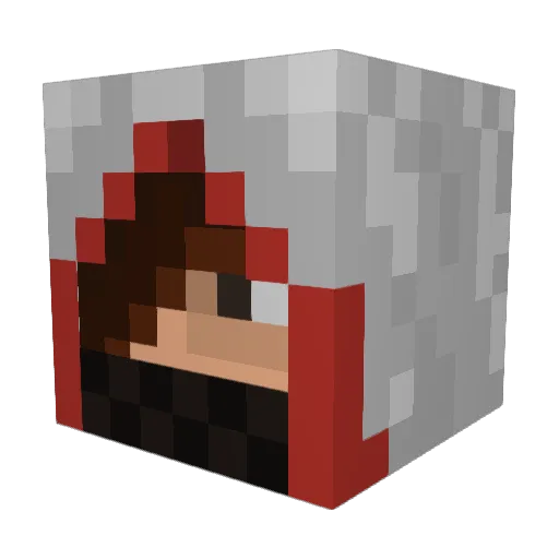 VikNic Minecraft avatar head, 3D render