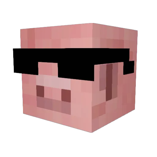 Vik_PORC Minecraft avatar head, 3D render