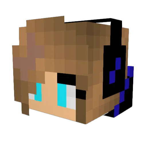 VikaPlay Minecraft avatar head, 3D render