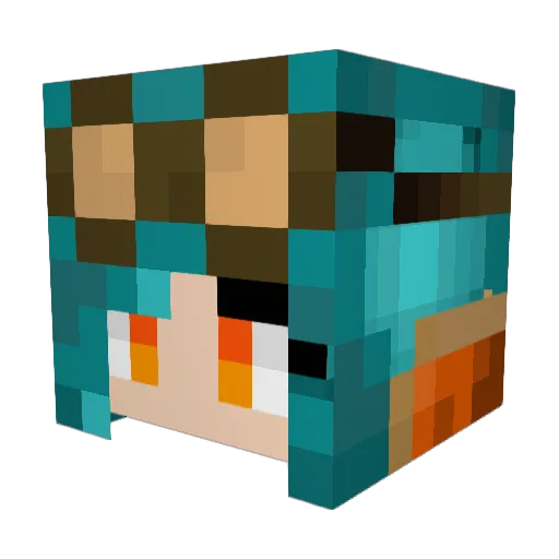 VikaPr0 Minecraft avatar head, 3D render