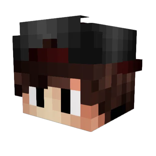 VikaTop1 Minecraft avatar head, 3D render