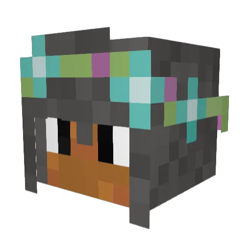 Vikani Minecraft avatar head, 3D render