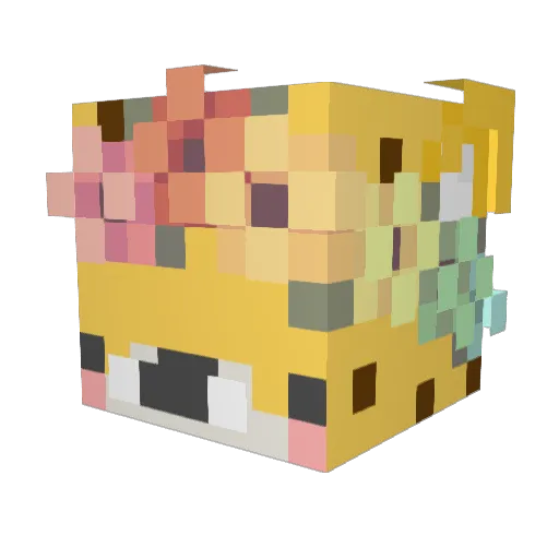 Vikbie2 Minecraft avatar head, 3D render