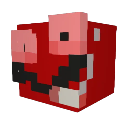 Vikcent Minecraft avatar head, 3D render