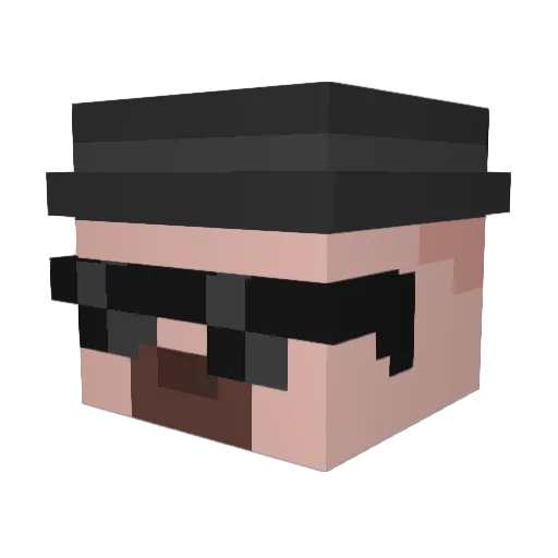 Vikeenz2 Minecraft avatar head, 3D render
