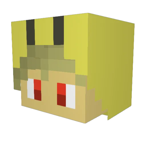 Vikefan Minecraft avatar head, 3D render