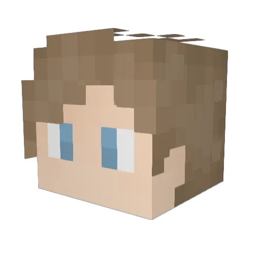 Viker_ Minecraft avatar head, 3D render