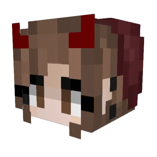 VikiChanel_ Minecraft avatar head, 3D render