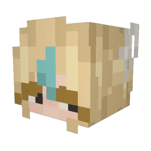 Viki_lka Minecraft avatar head, 3D render