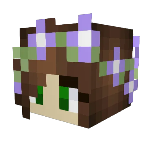 Vikilf Minecraft avatar head, 3D render