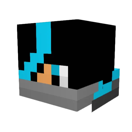 Viking337 Minecraft avatar head, 3D render