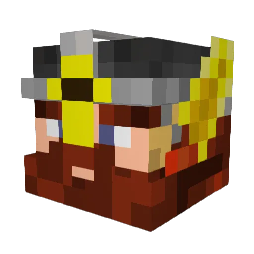 Viking38 Minecraft avatar head, 3D render
