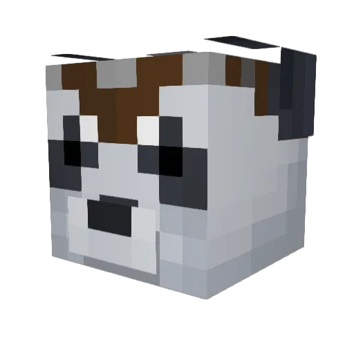 VikingPanda10 Minecraft avatar head, 3D render