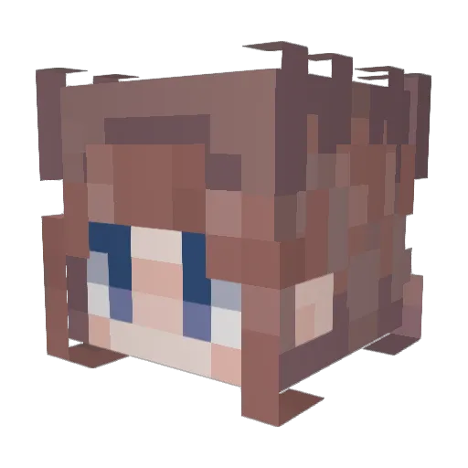 Vikingirl92 Minecraft avatar head, 3D render