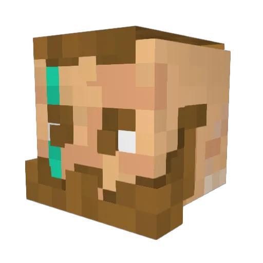 Vikinjo Minecraft avatar head, 3D render
