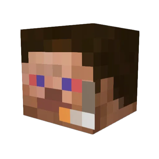Vikk789 Minecraft avatar head, 3D render