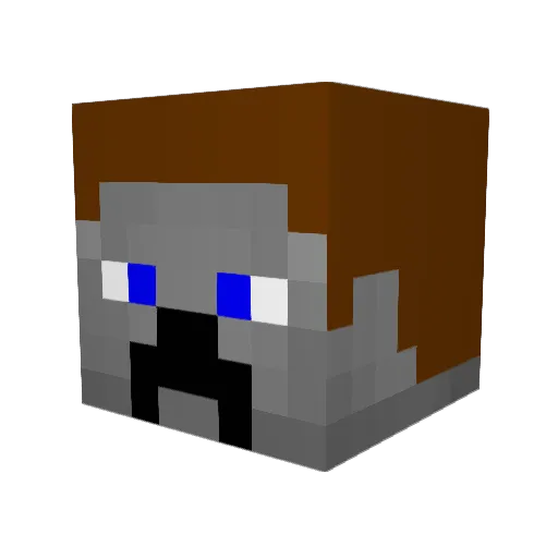 Vikki07 Minecraft avatar head, 3D render