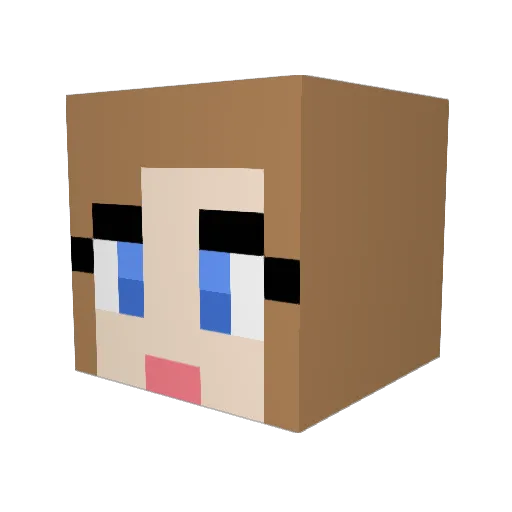 Vikki_Wright Minecraft avatar head, 3D render