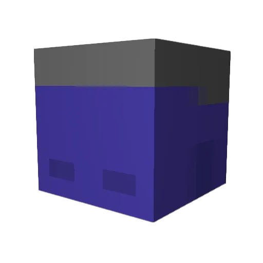 Vikkybruh Minecraft avatar head, 3D render