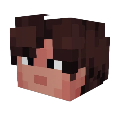 Viknits Minecraft avatar head, 3D render