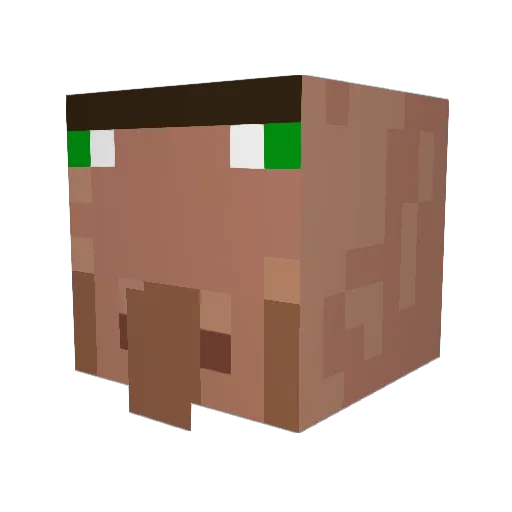 Viko123 Minecraft avatar head, 3D render