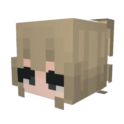 VikrisFiend Minecraft avatar head, 3D render
