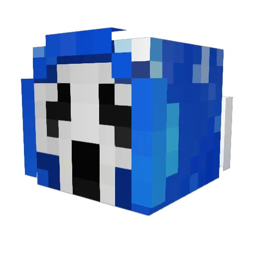 ViktenHC Minecraft avatar head, 3D render