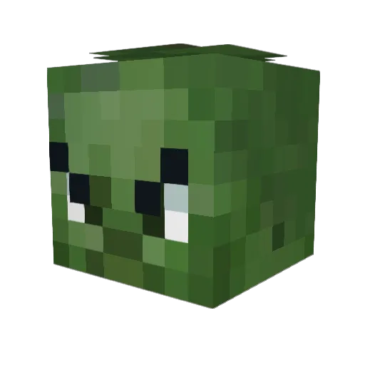 Viktony Minecraft avatar head, 3D render