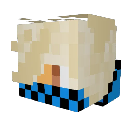 Viktor0 Minecraft avatar head, 3D render