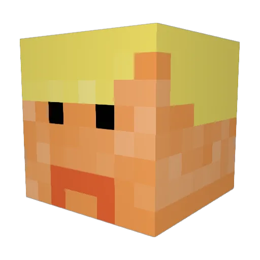 ViktorNig Minecraft avatar head, 3D render