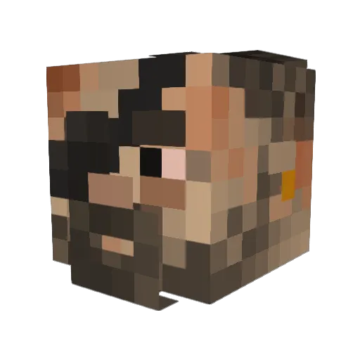 ViktorVoda Minecraft avatar head, 3D render