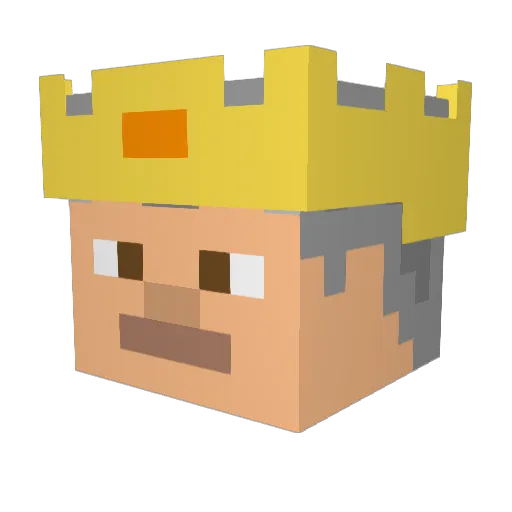Viktor_Orban2071 Minecraft avatar head, 3D render