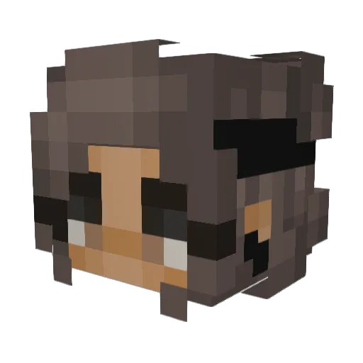 Viktorypeach Minecraft avatar head, 3D render