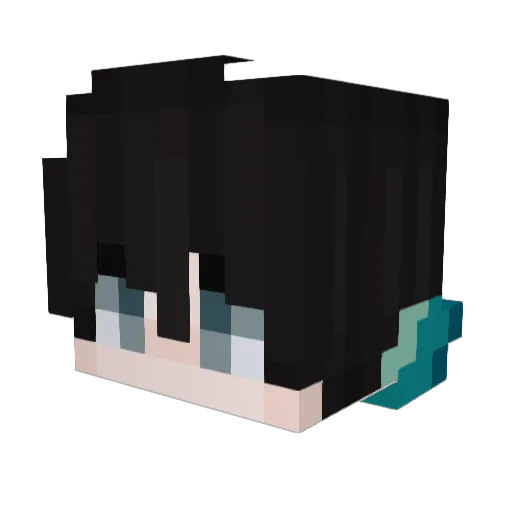 VikyC Minecraft avatar head, 3D render