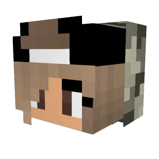 VildaXXS Minecraft avatar head, 3D render