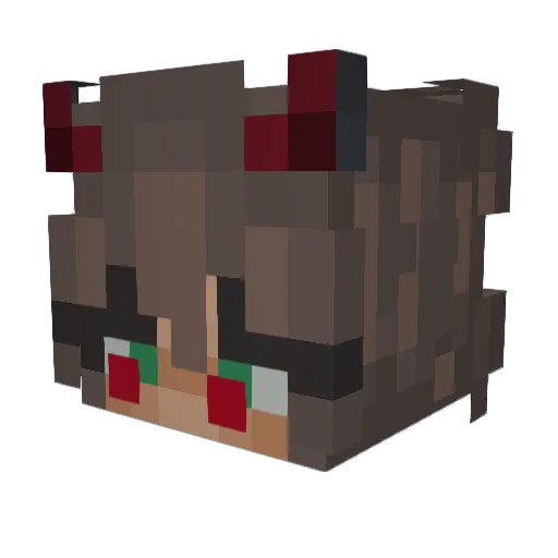Vildeee1234 Minecraft avatar head, 3D render