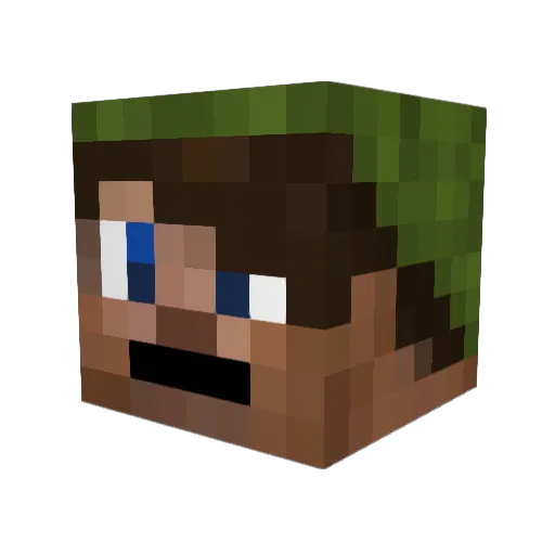 Vildleder Minecraft avatar head, 3D render