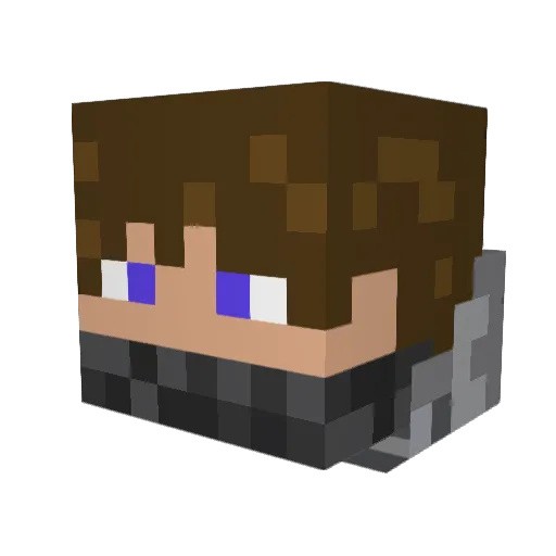 Vildrin Minecraft avatar head, 3D render