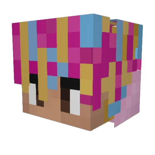 Vildunes Minecraft avatar head, 3D render