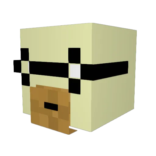 Vile8ed Minecraft avatar head, 3D render