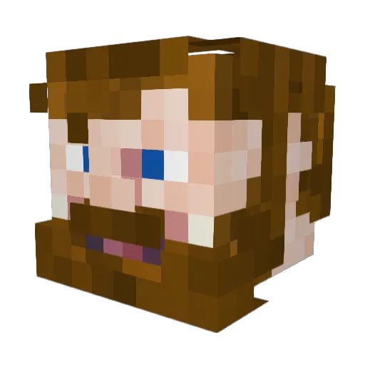 VileAce Minecraft avatar head, 3D render