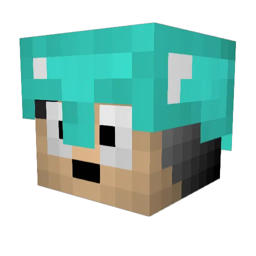 VileCreature1234 Minecraft avatar head, 3D render