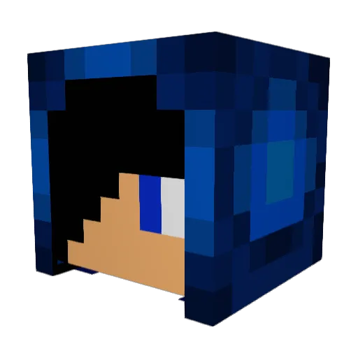 VileExile Minecraft avatar head, 3D render