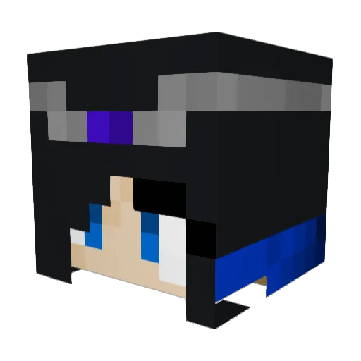 VileLady Minecraft avatar head, 3D render